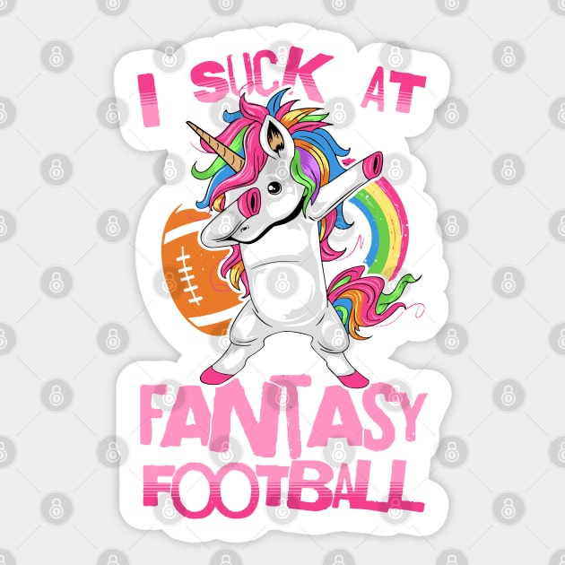 I Suck At Fantasy Football Sticker by The WYLD Tribe